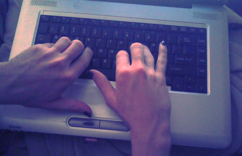 typing with hands